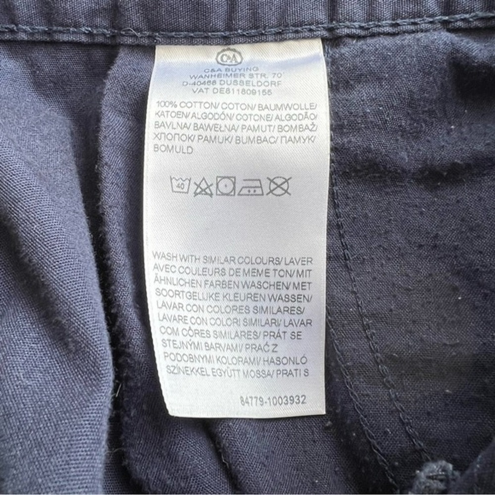 Angelo Litrico Mens Cargo‎ Shorts Navy Blue Pockets Size 30 Normcore Cotton - Picture 5 of 7